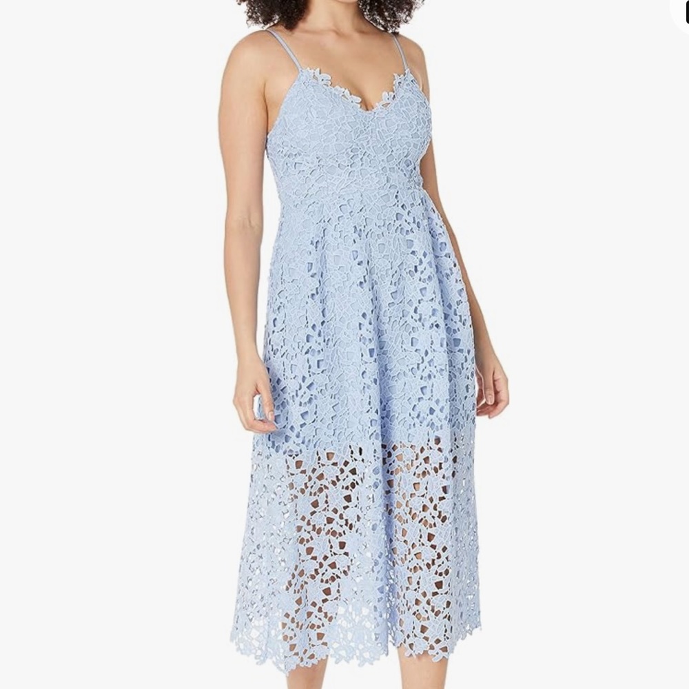 ASTR the Label Lace Midi Dress Periwinkle